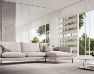 Fabric sofa with peninsula Klint by Doimo Salotti
