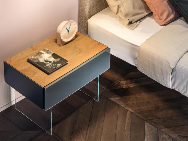 wood and glass bedside table | 36e8 dresser and bedside table | LAGO