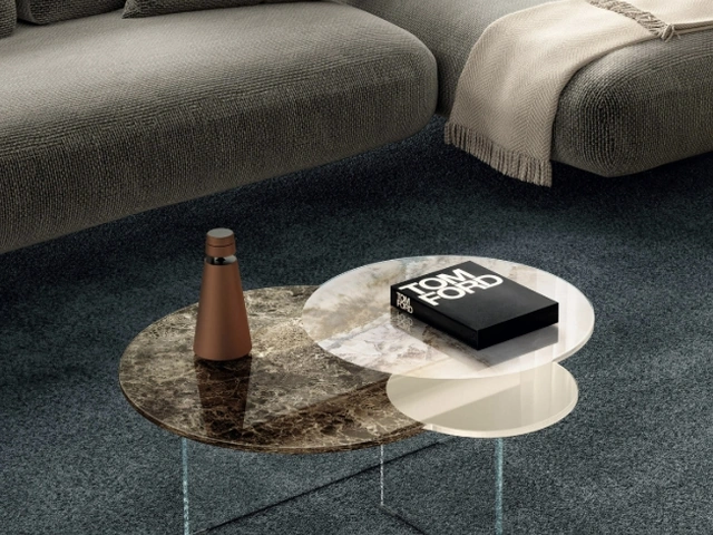 Blendie 1412 glass coffee table by Lago