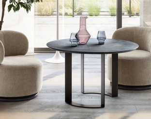 Otto Breakfast coffee table in textured concrete by Twils.