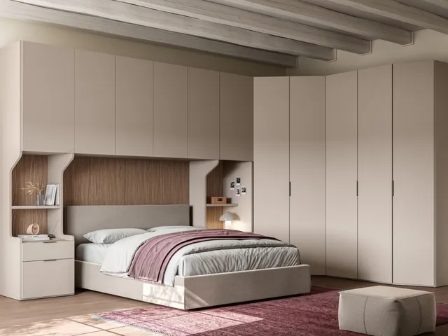 Corner wardrobe with swing door Liscia + Crea 1200 and Crea 138 38 by Orme.