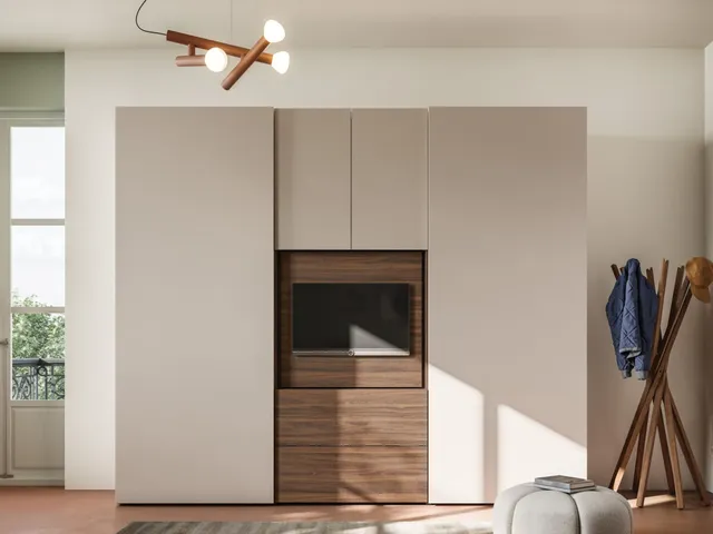 Sliding door wardrobe Smooth + Visual 40 by Orme.