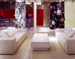 Spring leather sofa by Moroso