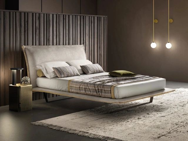 Bed with Honey headboard by Bside