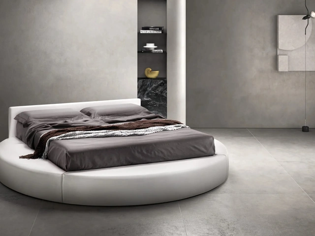 Natural round bed by Bside