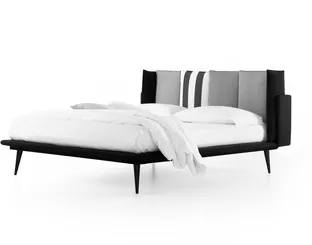 Bed with Birdland headboard by Noctis.