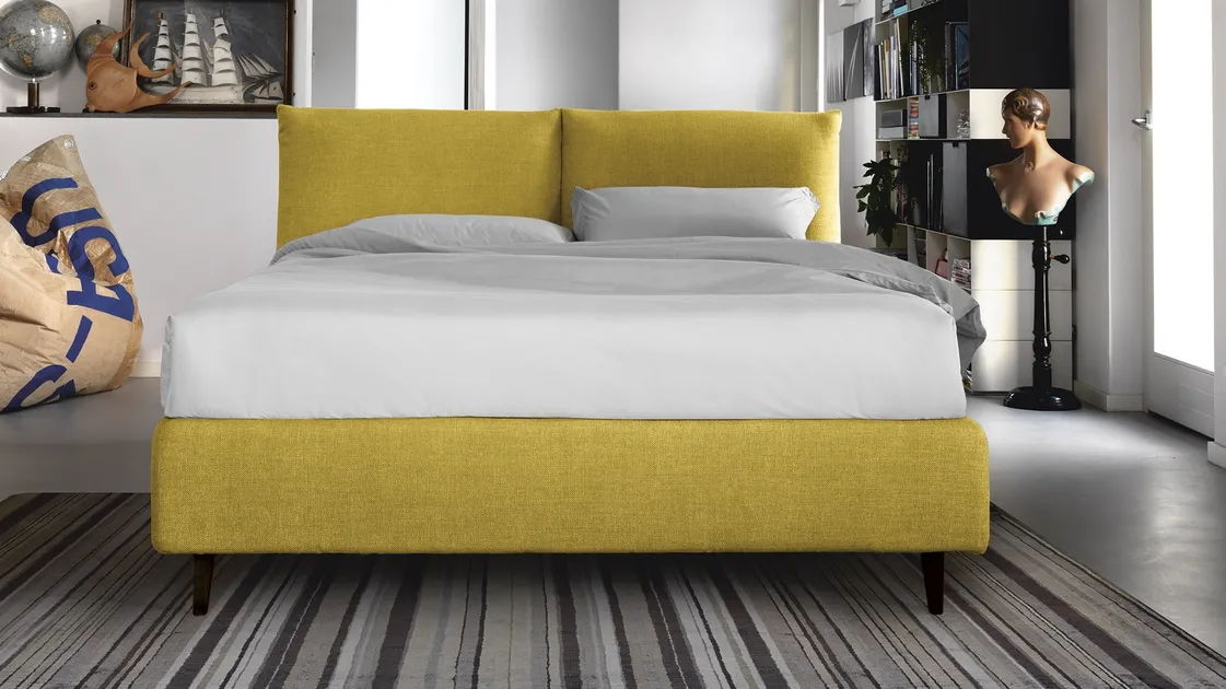 London bed with headboard by Noctis