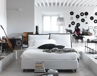 Modern upholstered fabric bed So Pop by Noctis.