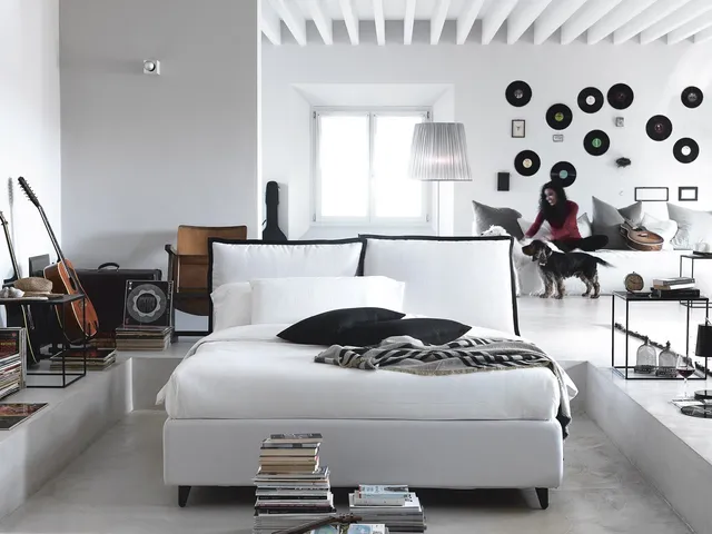 Modern upholstered fabric bed So Pop by Noctis.