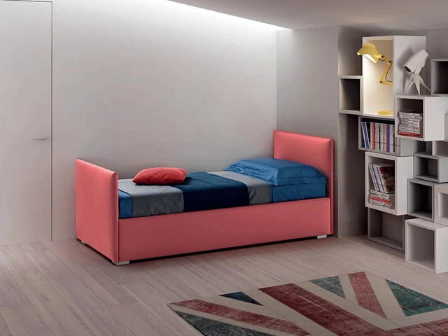 Single bed in fabric with headboard and footboard Twice Dormeuse by Bside.