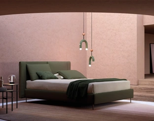 Fabric bed Slide by Biba Salotti