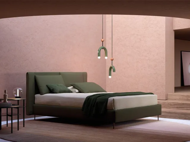 Fabric bed Slide by Biba Salotti
