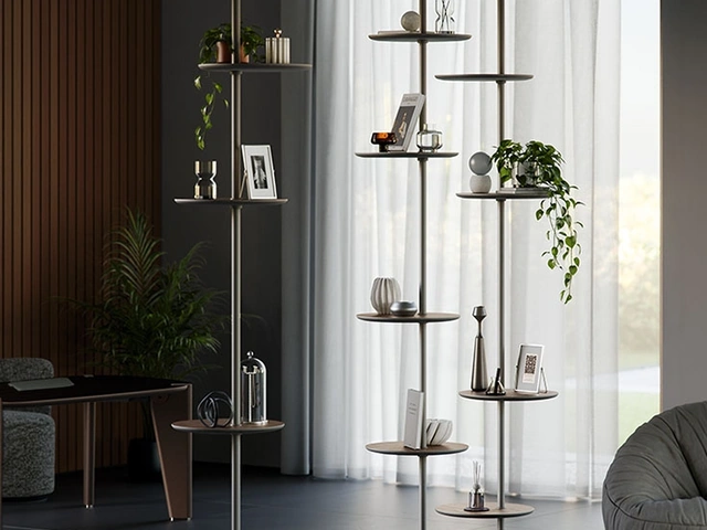 Freestanding bookcase Address in steel and wood by Cattelan Italia