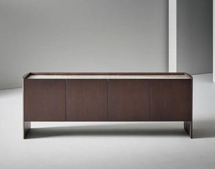 Bonaldo Alicanto sideboard in wood with a ceramic top and 4 doors
