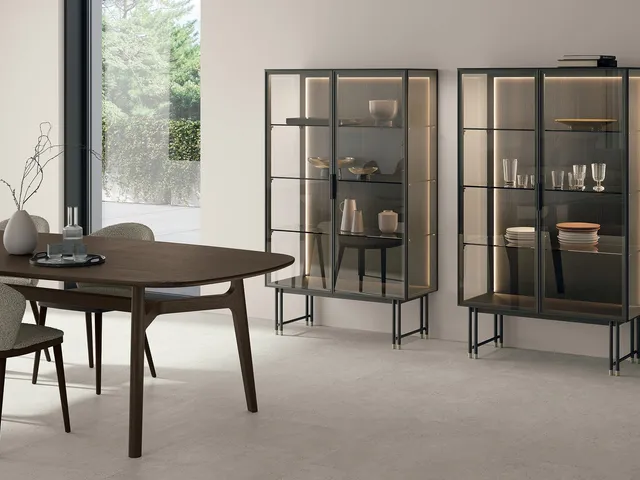 Joyce sideboard with glass doors by Tomasella.