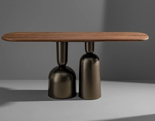 Mobile entrance console made of wood by Bonaldo.