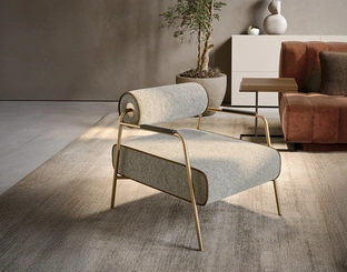 Levante padded fabric armchair by Pianca.