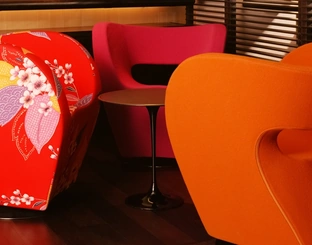 Armchair in Little Albert fabric by Moroso