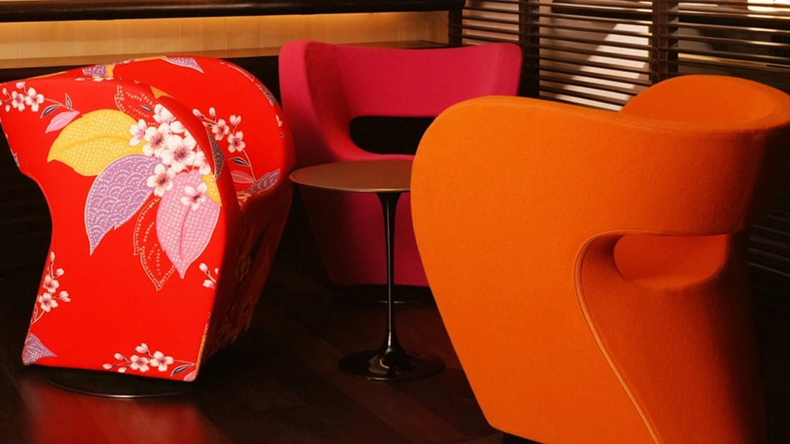 Armchair in Little Albert fabric by Moroso