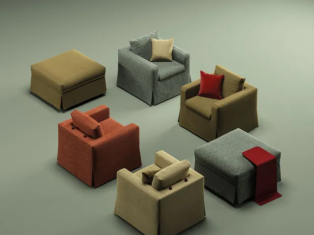 Rocking chair and pouf bed Ninna Nanna by Biba Salotti