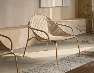 Nuvola Indoor armchair in natural Kraft paper and metal by Pianca.