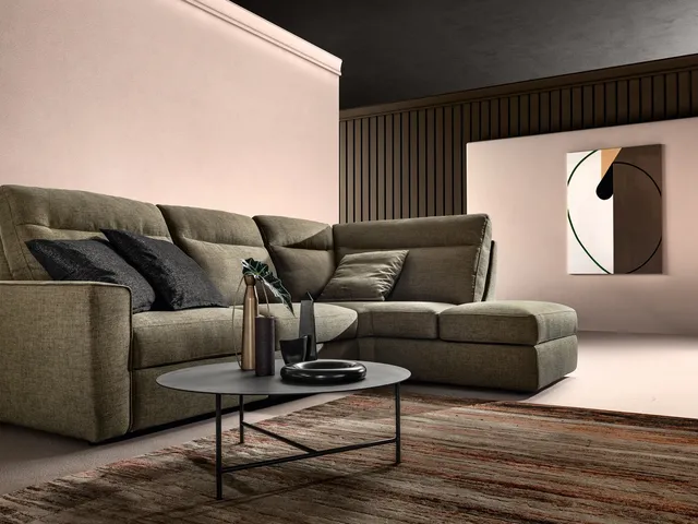 Corner fabric Relax Sofa in Swing Slick by Samoa.