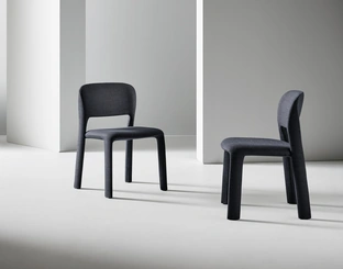 Chair upholstered in the Artemis fabric by Bonaldo