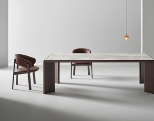 Oshi Table in ceramic and wood by Bonaldo