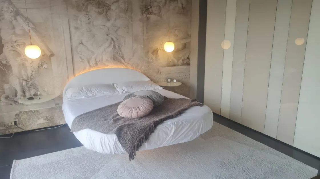 Roundy Leather Bed by Lago Floats