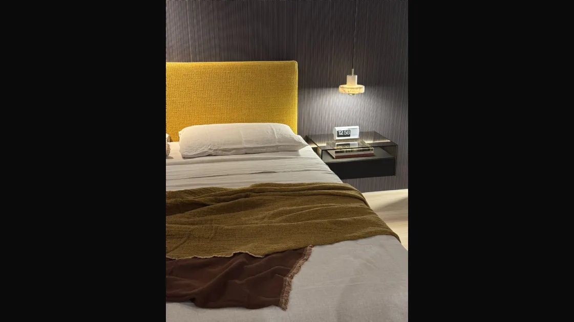 Lago bed model Fluttua with headboard 180x200