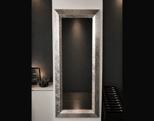 Handmade Mirror with Silver Wood Frame