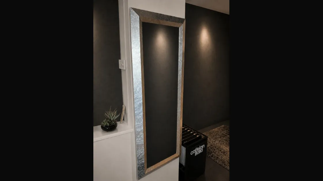 Handmade Mirror with Silver Wooden Frame