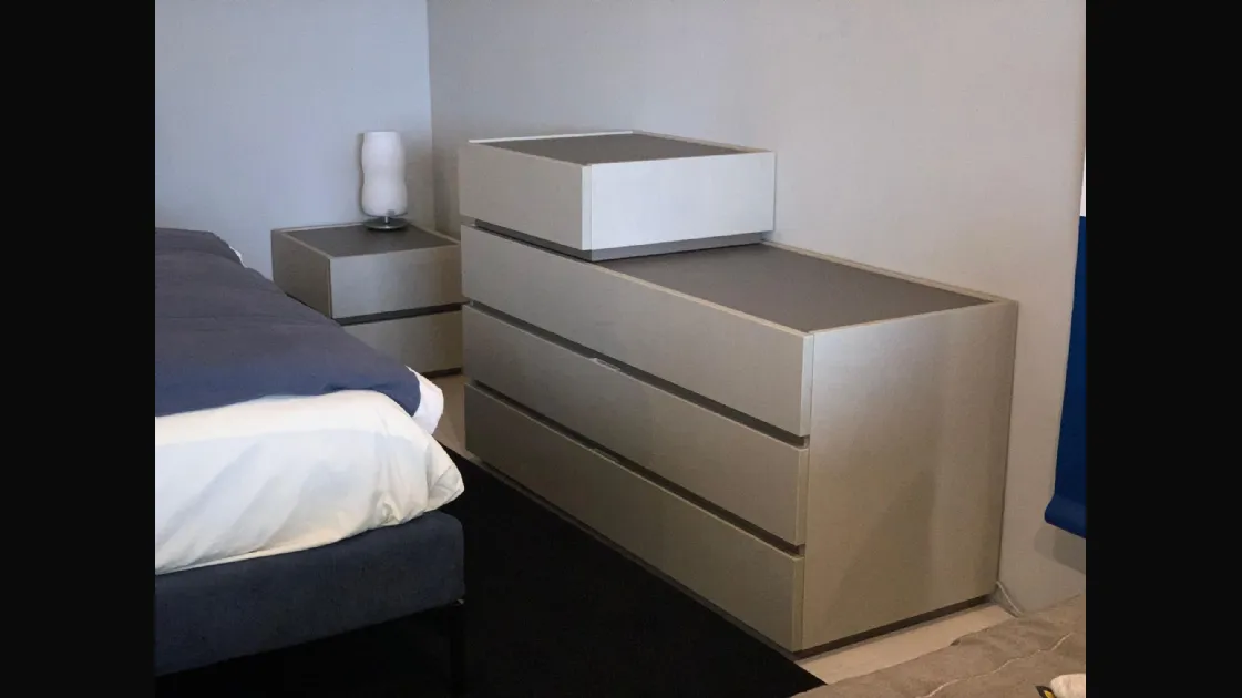 Lego bedside tables and chest of drawers group