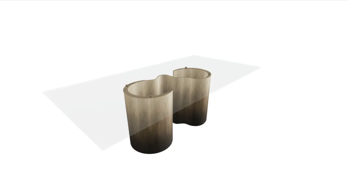 CATTELAN ITALIA PAPEL GLASS TABLE MODEL