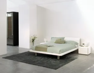 white wooden bed