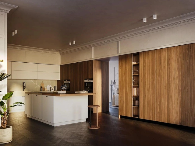 Modern Kitchen with All-Around Island D23 02 by Doimo Cucine