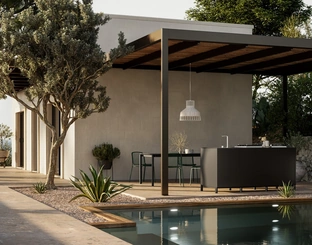Modern Outdoor Aluminum Kitchen Aura 01 by Arredo3