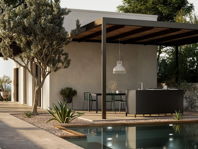 Modern Outdoor Aluminum Kitchen Aura 01 by Arredo3