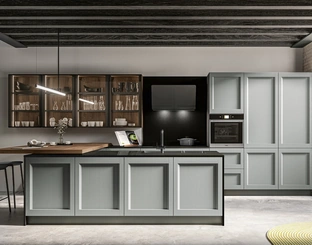 Modern Kitchen with Frida 02 Peninsula by Arredo3