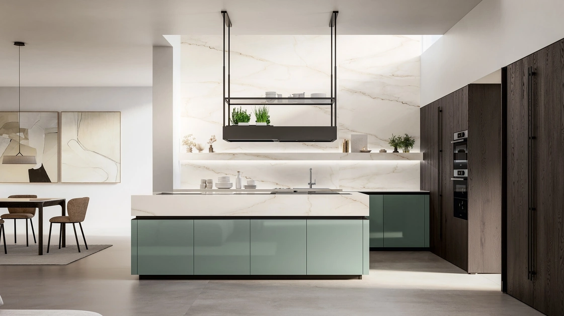 Modern Kitchen with Time 02 Island by Arredo3