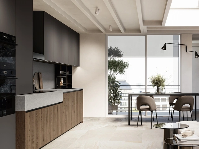 Modern Linear Asia 02 Kitchen in Oak and Lacquered by Arredo3