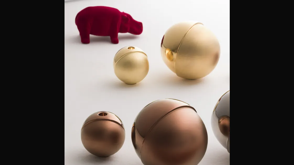 Half Candle ceramic plated candle holder by Adriani and Rossi.