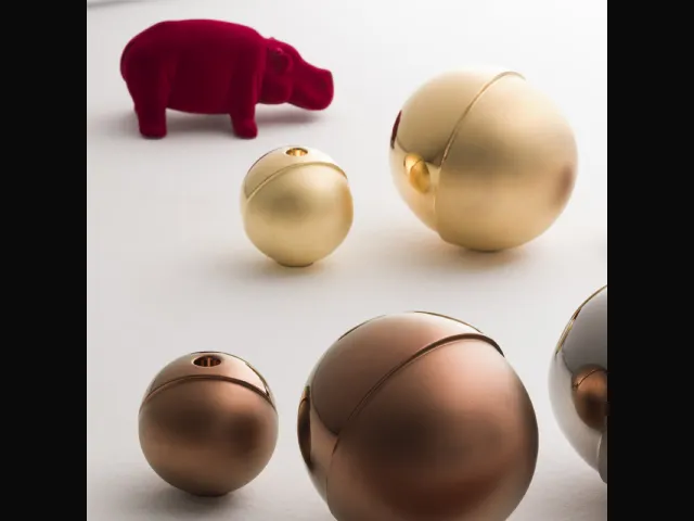 Half Candle ceramic plated candle holder by Adriani and Rossi.