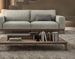 Coffee table made entirely of Leonard wood by Doimo Salotti.