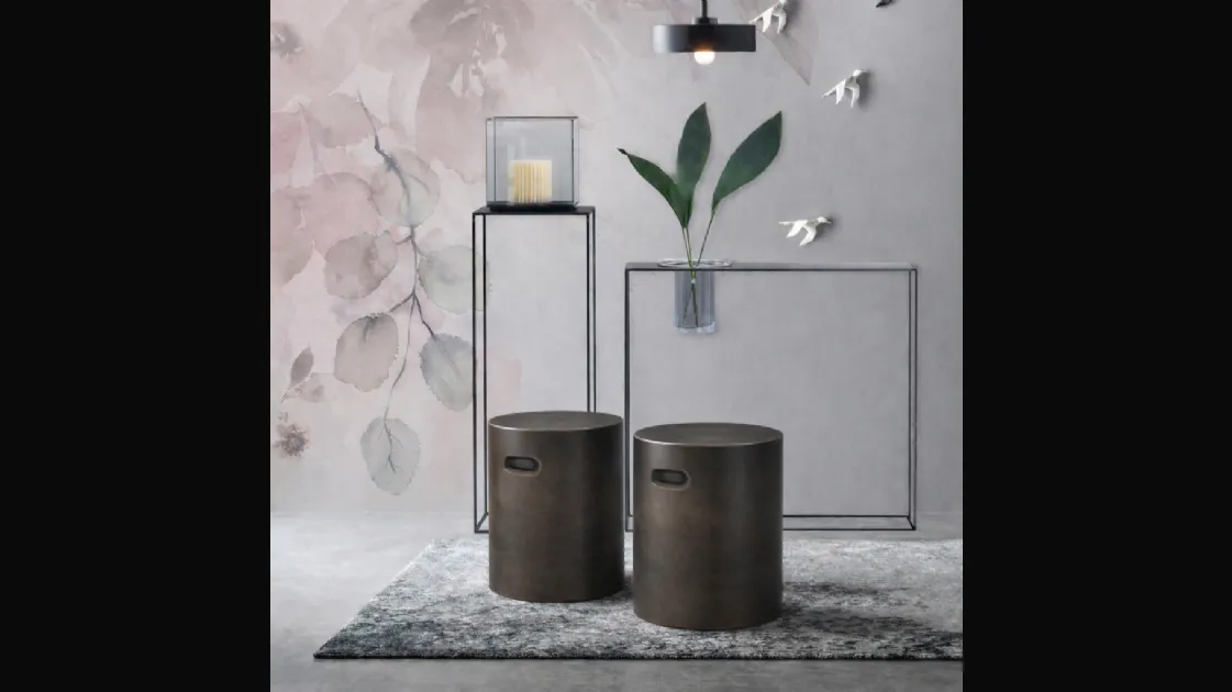 Nappe Pouf in porcelain stoneware by Adriani and Rossi.