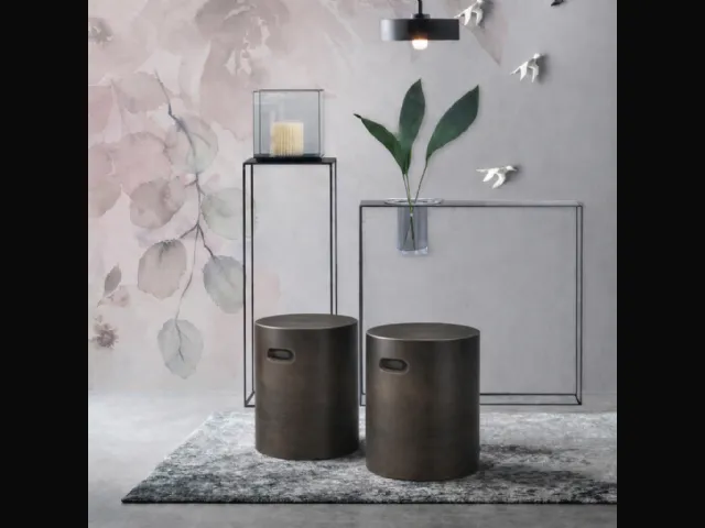 Nappe Pouf in porcelain stoneware by Adriani and Rossi.