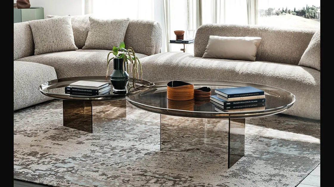 Standard coffee table made of Cattelan Italia glass