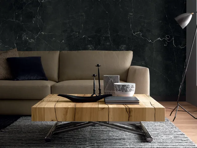 Convertible coffee table with wooden top Tavoletto by Altacom.