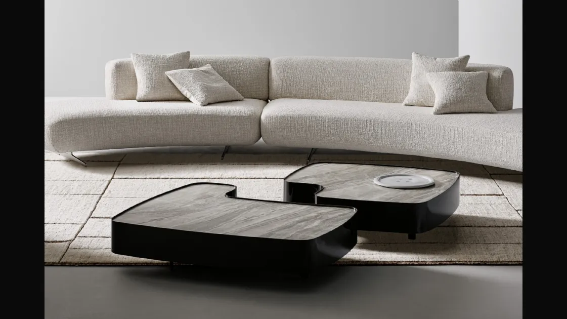 Aspen side table with ceramic top by Bonaldo.