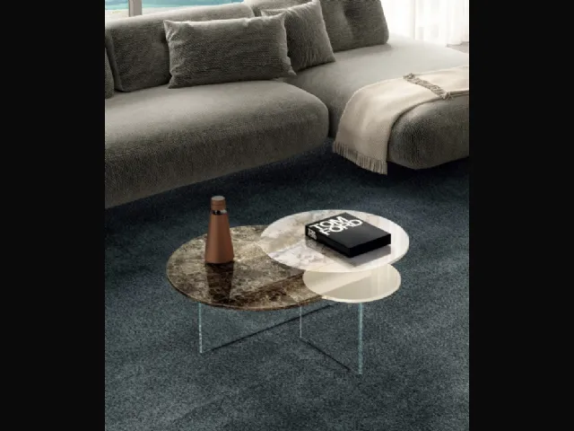 Blendie 1412 glass coffee table by Lago